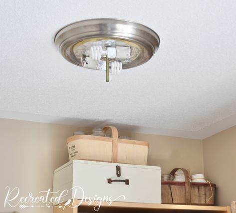 So You Broke Your Ceiling Light Cover? How to DIY a New One! - Recreated Designs Diy Ceiling Light Fixture, Diy Ceiling Light Cover, Diy Ceiling Light, Canning Jar Lights, Beaded Ceiling, Ceiling Lights Diy, Light Fixture Covers, Ceiling Light Covers, Diy Pendant Light