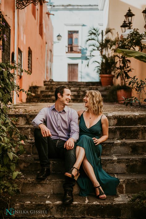 Old San Juan Engagement Couples Session by Puerto Rico and Destination Wedding Photographer Nilka Gissell. Fotografía de parejas en Viejo San Juan. San Juan Engagement Photos, Engagement Photos Puerto Rico, Old San Juan Engagement Photos, Old San Juan Photoshoot, Destination Wedding Puerto Rico, Couples Trip, Wedding Tux, Old Couple, Romantic Photoshoot