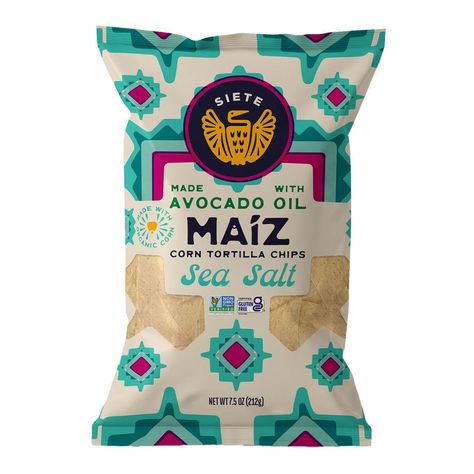 Siete Corn Tortilla Chips Maiz Totopos - Sea Salt - Shop Chips at H-E-B Siete Chips, Corn Tortilla Chips, Corn Tortilla, Yellow Corn, White Corn, Blue Corn, Multigrain, Corn Tortillas, Nutrition Advice