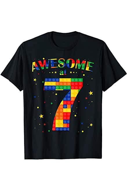 Amazon.com: lego birthday shirt 7 - Boys: Clothing, Shoes & Jewelry Lego Birthday Shirt, Lego Party Decorations, Lego Shirts, Building Blocks Design, Lego Themed Party, Lego Birthday Party, Lego Birthday, Lego Party, Brother And Sister