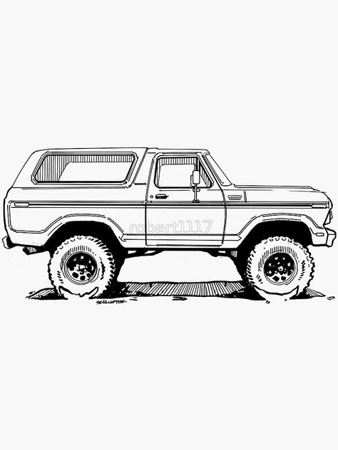 Ford Bronco Tattoo, Ford Bronco Drawing, Bronco Tattoo, 1978 Bronco, Ford Tattoo, 1978 Ford Bronco, Agate Wedding Ring, Bronco 2, Car Speed