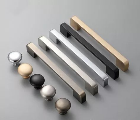 3 15Inch Black Cabinet Handles Stainless Steel Square Closet Drawer Cupboard Pulls Bathroom Door Knobs Furniture Kitchen Handle|Cabinet Pulls| - AliExpress Square Closet, Bathroom Door Knobs, Bathroom Door Knob, American Style Kitchen, Black Cabinet Handles, Silver Cabinets, Closet Drawers, Black Cabinet, Kitchen Cupboard