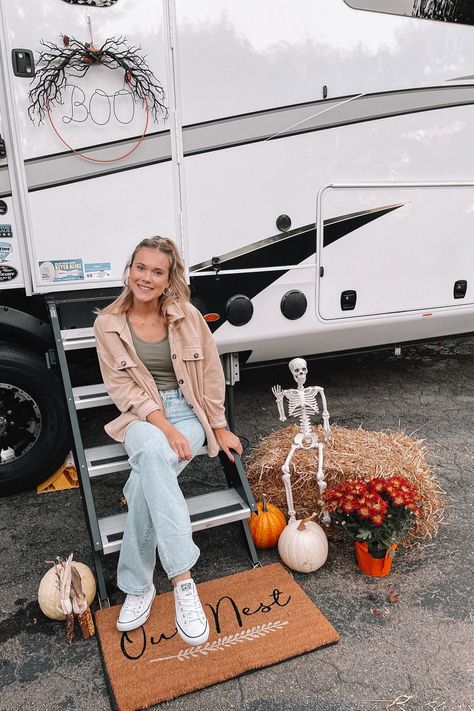 Decorations For Camper, Camper Halloween, Walmart Jeans, Target Decor, Trailer Living, Walmart Fashion, Walmart Finds, Rv Decor, Camper Interior