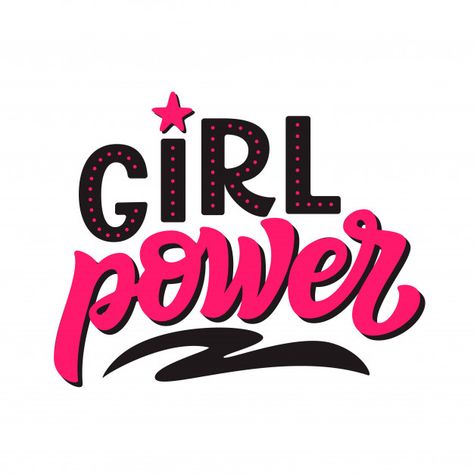 Girl power. vector calligraphy template Premium Vector Calligraphy Templates, Calligraphy Quotes Doodles, Girl Power Tattoo, Power Tattoo, Girls Run The World, Handlettering Quotes, Girls Power, Text Logo Design, Girls Rules