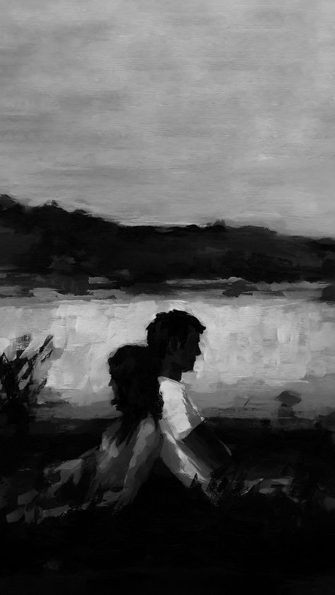 Painting Aesthetic, Deep Art, Art Of Love, Romance Art, Black And White Painting, Dark Art Illustrations, Beautiful Dark Art, Aesthetic Painting, Romantic Art