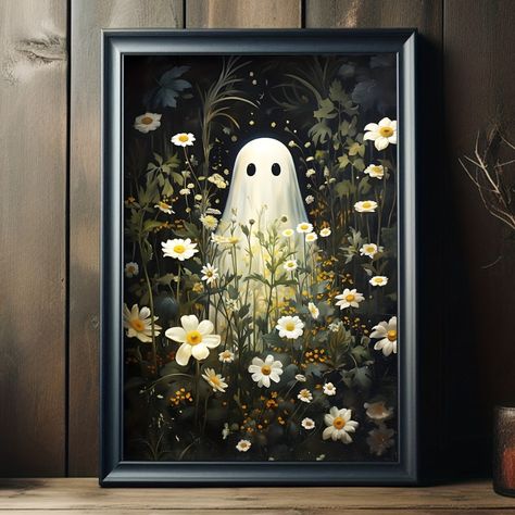 Faster shipping. Better service Imprimibles Halloween, Grafika Vintage, Hur Man Målar, Halloween Prints, Cute Ghost, Art Moderne, Material Wood, Canvas Poster, Decorative Painting