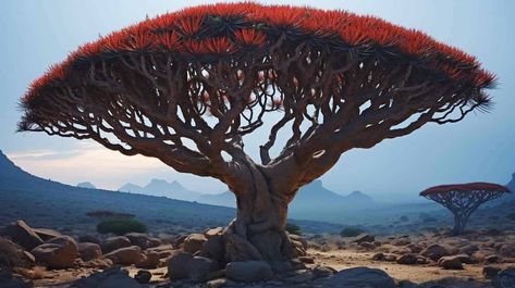 Dracaena Cinnabari, Tree Facts, Huge Dragon, Bloods Quote, Mystical Dragon, Dragon Blood Tree, Cool Photoshop, Legendary Dragons, Socotra