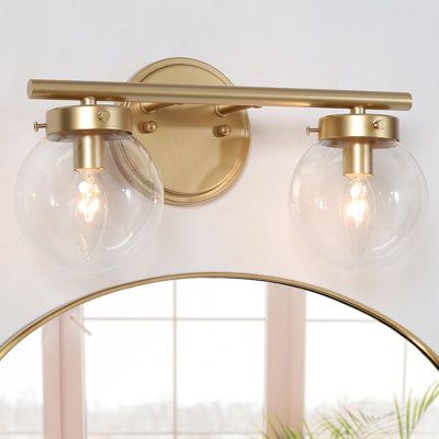 Uolfin Lighting, Gold Bathroom Vanity Light, Gold Bathroom Vanity, Gold Vanity Light, Gold Vanity, Metal Light Fixture, Contemporary Vanity, Translucent Glass, Bathroom Vanity Light