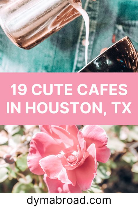 Looking for cute cafes in Houston? If you like pink, flowers, or pretty pastries, you'll love the pretty cafes in Houston! Houston Spots, Seasonal Coffee Drinks, Pretty Pastries, Honey Art, Houston Heights, Pink Neon Sign, Tea Places, Cute Coffee Shop, Houston Restaurants