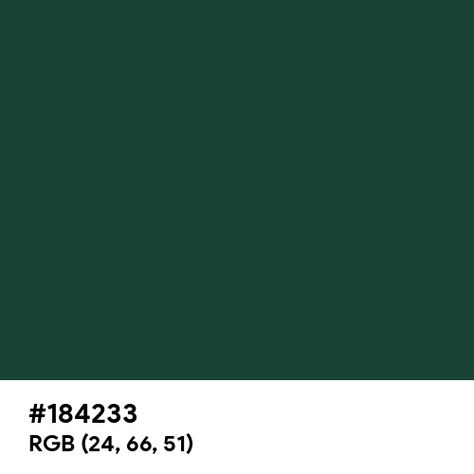 Sherwood Green color hex code is #184233 Forest Green Hex Code, Emerald Green Hex Code, Green Hex Codes, Green Color Hex Code, Green Hex Code, Shirt Layout, Evergreen Color, Paint For Kitchen Walls, Split Complementary Colors