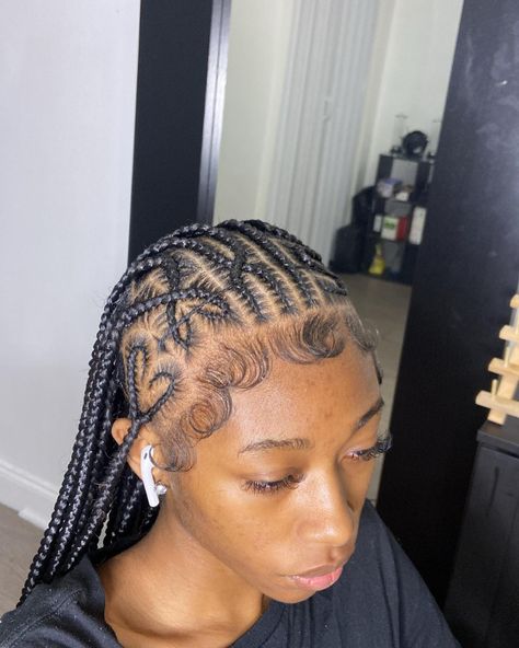 Style: freestyle Fulani braids #phillyhairstylist #weave #philly #explorepage #feedinbraids #braids #phillybraiders #knotlessbraids… | Instagram Freestyle Fulani Braids, Freestyle Fulani, Sleek Braided Ponytail, Feed In Braids Hairstyles, Natural Braids, 2022 Style, Box Braids Hairstyles For Black Women, Cute Braided Hairstyles, Braided Cornrow Hairstyles