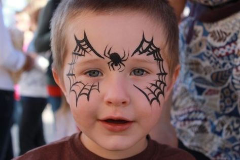 Boy Halloween Makeup, Spider Man Face Paint, Falls Festival, Spider Face Painting, Atrapasueños Tattoo, Campground Ideas, Maquillage Halloween Simple, Fairy Face Paint, Pirate Ideas