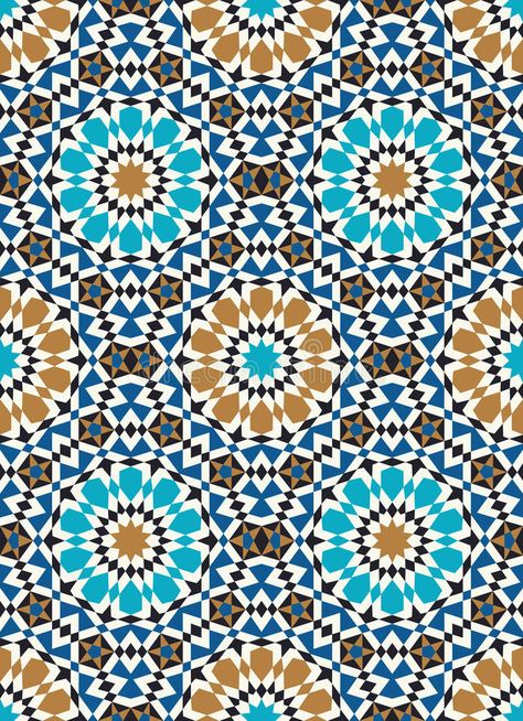 Morocco Seamless Pattern. Traditional Arabic Islamic Background. Mosque decoration element stock illustration Marocco Pattern, Islamic Patterns Geometric, Arabic Pattern Design, Background Mosque, Morocco Pattern, Islamic Mosaic, Cultural Patterns, Morocco Design, Element Illustration