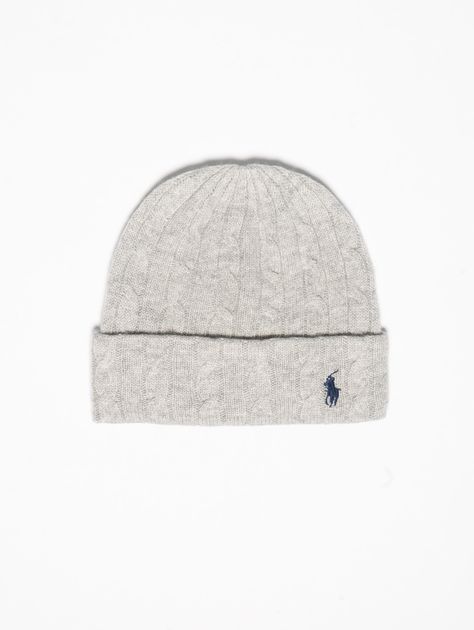 RALPH LAUREN-Cappello con Trecce Lana e Cashmere Grigio-TRYME Shop Ralph Lauren Beanie, Matching Fits, Ralph Lauren Hats, Cashmere Hat, Beanie Hat, Beanie Hats, Outfit Inspirationen, Cold Weather, Winter Hats