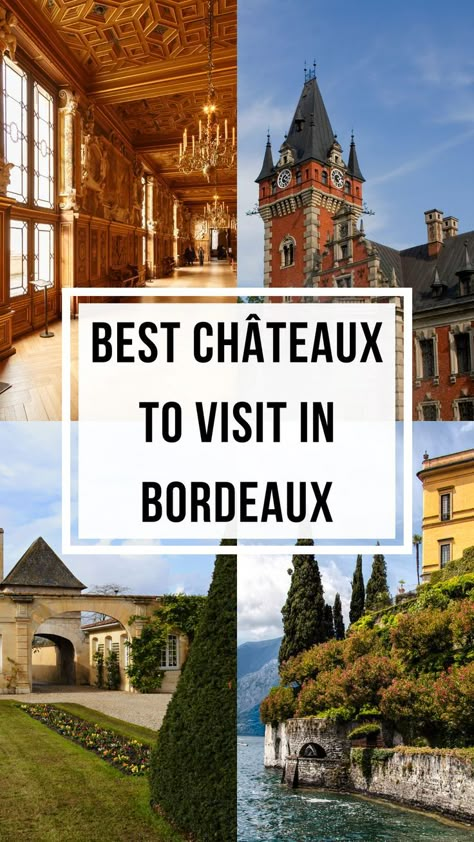 We know how difficult it can be to decide which are the best wineries in Bordeaux to visit for your next wine tour, that’s why we’re here to help. Since we don’t want you to have just any wine tasting experience when visiting the Bordeaux wine region, we selected for you the best châteaux in Bordeaux, where you will get to taste very elegant wine and spend a day in an enchanted world. Bordeaux France Wine Tasting, Bordeaux Wine Tasting, Cherbourg France, What To Do In Bordeaux France, Bordeaux France Outfit, Bordeaux France Wineries, Beaune France, Bordeaux France Travel, Bordeaux Vineyards