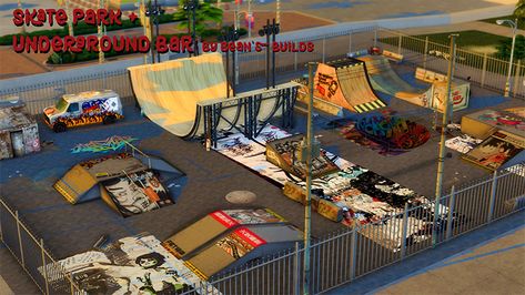 Sims 4 Skateboarding Mods & Skater CC: The Ultimate Collection – FandomSpot Sims 4 Skateboard Cc, Lotes The Sims 4, Underground Bar, Skate Ramp, Sims 4 Tsr, San Myshuno, Cc Mods, Sims 4 Game Mods, Sims4 Clothes