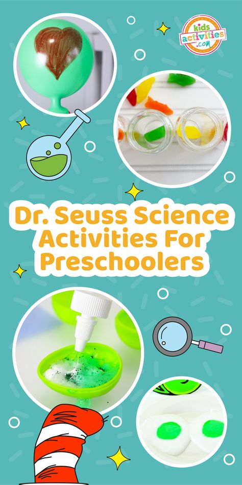 Dr Seuss Unit Study, Dr Seuss Science Activities Preschool, Dr Seuss Science Activities, Dr Suess Activities, Dr Seuss Science, Dr Seuss Kindergarten, Science Activities For Preschoolers, Dr Seuss Preschool Activities, How To Make Oobleck