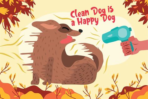 Dog Grooming Vector Illustration AI, EPS Dogs Grooming, Scene Design, Dog Pin, Vector Illustration Design, Envato Elements, Happy Dogs, Font Bundles, Free Design Resources, Design Assets