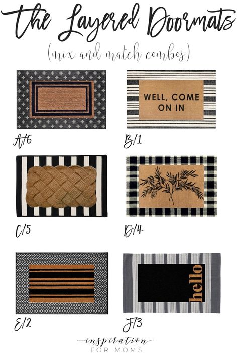 Front Door Steps, Front Door Rugs, Farmhouse Side Table, Casa Vintage, Layered Rugs, How To Mix, Front Door Mats, Front Porch Decorating, Door Rugs