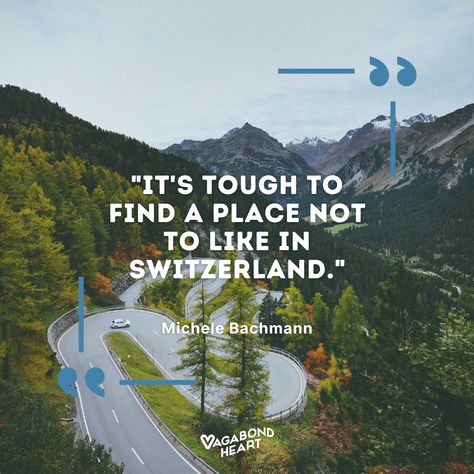 "It's tough to find a place not to like in Switzerland." - Michele Bachmann #Switzerland #Switzerlandwonderland #europetravel #greennature #awesomeplaces #vagabondtravel #MicheleBachmann #travelquotes #greens #nature Switzerland Quote, Switzerland Travel, Green Nature, Insta Story, Travel Quotes, Europe Travel, Switzerland, A Place, Quotes