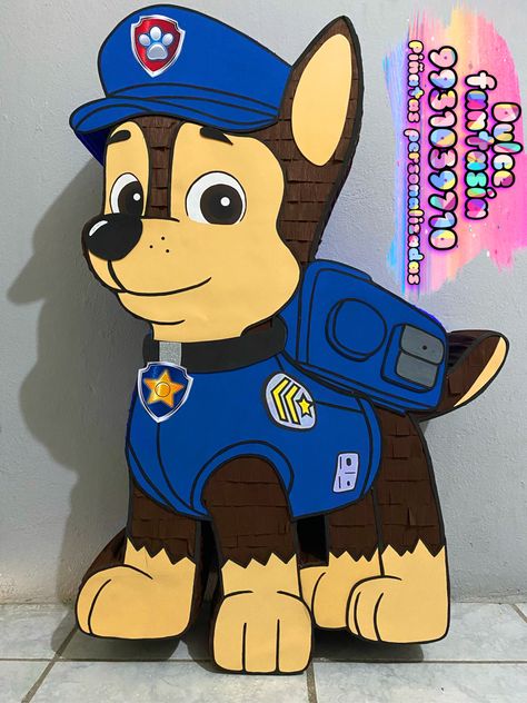 Paw Patrol Pinata, Paw Patrol Decorations, Spiderman Gifts, Piñata Ideas, Diy Pinata, Chase Paw Patrol, Pichwai Paintings, Paw Patrol Party, Paw Patrol Birthday