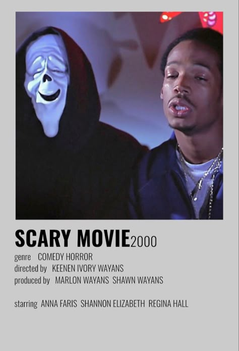 Movie Prints Horror, Scary Movie Posters, Scary Movie Poster, Scary Movie 1, Halloween Movie Poster, Movies Minimalist, Scary Movie 2, Scary Movie 3, Movie Character Posters