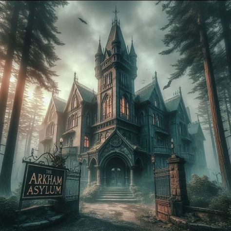 Arkham Asylum Arkham Asylum Aesthetic, Arkham Asylum Wallpaper, Arkham Asylum A Serious House, Batman Arkham Asylum, Arkham Asylum, Haunted House, Gotham, Graphic Novel, Batman