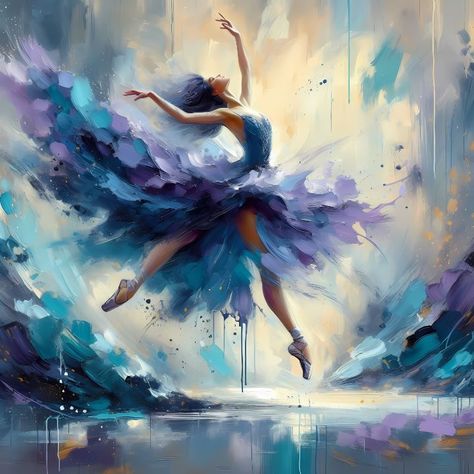 Movement of Dance Two - DarkirStorm Wall Doodles, Dreamy Color Palette, Ballerina Art Paintings, Expressive Painting, Dance Wallpaper, Dancer Painting, Ballerina Art, Dance Paintings, Art Of Love