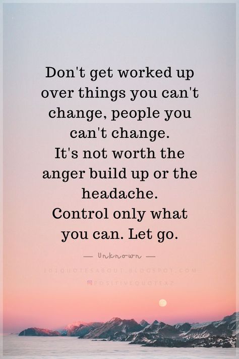 Quotes Don't get worked up over things you can't change, people you can't change. It's not worth the anger build up or the headache. Control only what you can. Let go. Quotes About Controlling People, Let Down Quotes, Never Change Quotes, Cant Change People, Control Quotes, Anger Quotes, Down Quotes, How To Control Anger, Brain Booster