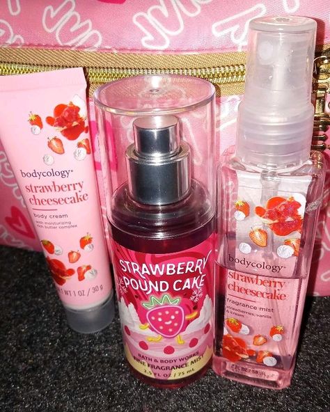 Strawberry Scents, Strawberry Body Wash, Scent Combos Hygiene Strawberry, Strawberry Scented Body Wash, Strawberry Poundcake Bath And Body Works, Strawberry Shortcake Body Wash, Pound Cake With Strawberries, Sweet Lips, Candle Pedestal