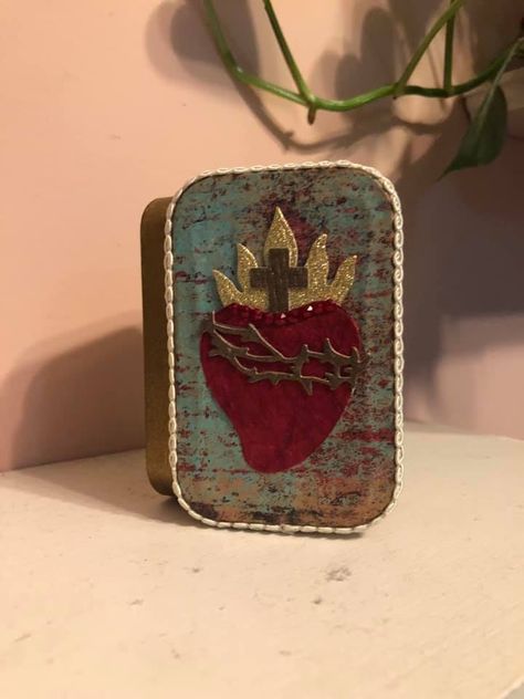 Orthodox Altar, Pocket Oratory, Pocket Altar, Sardine Tin, Pocket Shrine, Shrines Box, Rosary Boxes, Catholic Decor, Catholic Crafts