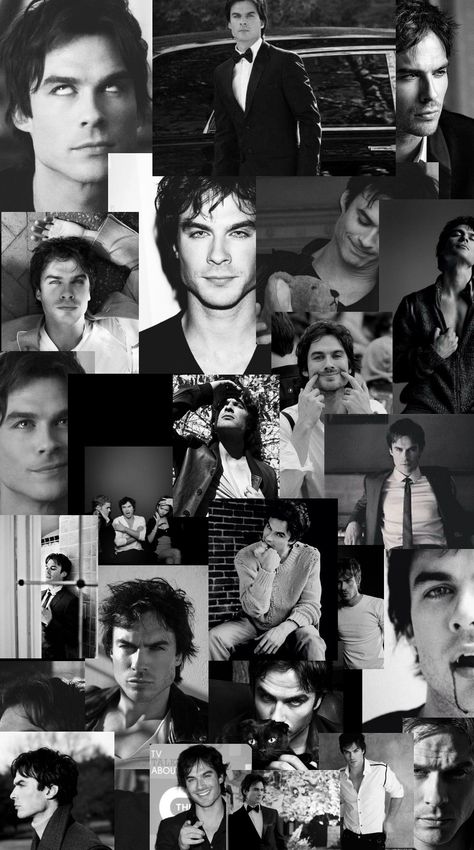 #ian #damon #vampire dairies #black #white #black and white #🖤🤍 Damon Collage Wallpaper, Damon Salvatore Taylor Swift, Damon Salvatore Aesthetic Collage, The Vampire Diaries Black And White, Damien From Vampire Diaries, Wallpaper Iphone Vampire Diaries, Damon Aesthetic Wallpaper, Damon Wallpaper Aesthetic, Damon And Stefan Wallpapers