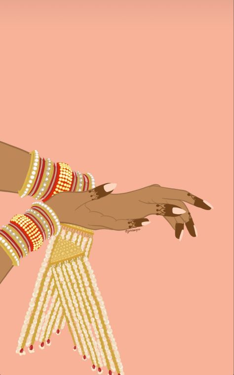 Bangles Illustration, Bangle Illustration, Desi Cartoon, Mehendi Invite, Bangle Ceremony, Digital Invitations Design, Wedding Couple Cartoon, Desi Art, Wedding Boards