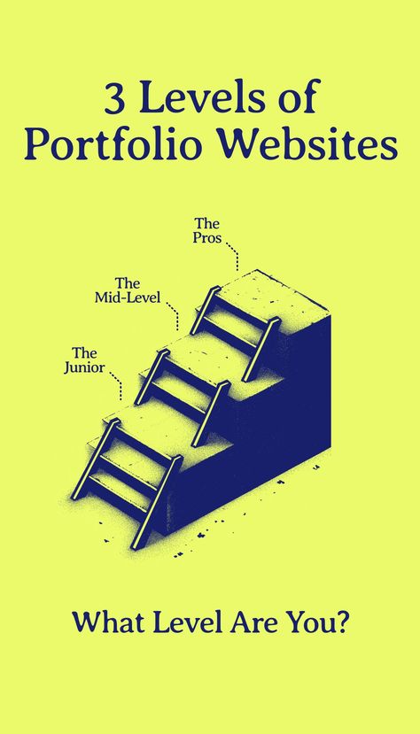 Discover the three levels of portfolio websites—junior, mid-level, and pro—and learn how to elevate your online presence to attract clients. Whether you're a beginner or an experienced designer, understanding these levels can help you build a standout portfolio that showcases your skills and aligns with your professional goals. Get tips on enhancing your website design, content strategy, and user experience to create a compelling portfolio that makes a lasting impression in the competitive creative industry. Instructional Design Portfolio, Best Portfolio Websites, Get More Clients, Creating A Portfolio, Attract Clients, Designer Portfolio, Creative Industry, Portfolio Websites, Professional Goals