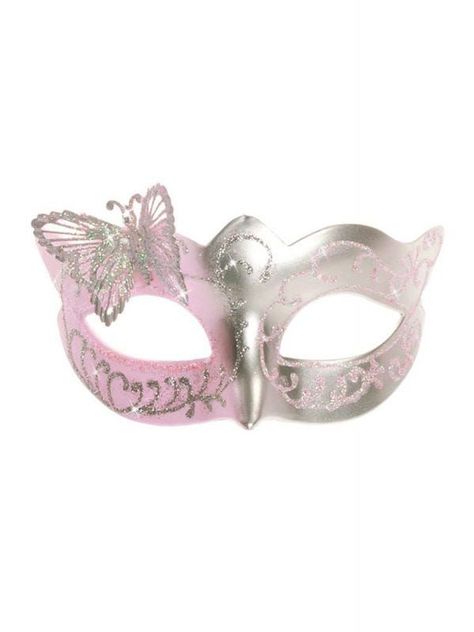 Pink and Silver Butterfly Mask Masquerade Mask Aesthetic, Butterfly Masquerade Mask, Butterfly Masquerade, Pink Masquerade Mask, Masquerade Mask Party, Fancy Halloween Costumes, Silver Masquerade Mask, Venetian Masquerade Masks, Dress Butterfly