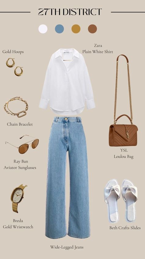 Minimalist Easter Outfit Women, Elegant Outfit Modest, White Shirt And Jeans Outfit Hijab, Classy Outfit With Jeans, Elegant College Outfits, Oversized Shirt And Jeans Outfit, Casual Hijab Outfit Jeans, Summer Office Outfits 2024, Casual Bridal Outfit