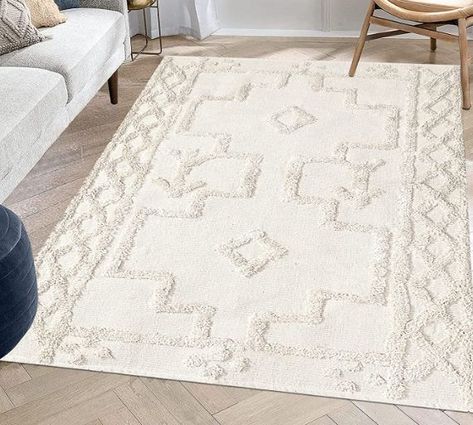 Farmhouse Living Room Rugs, Geometric Living Room, Neutral Flooring, Living Room Rugs, Farmhouse Living Room, Boho Area Rug, Bohemian Bedroom, Cotton Area Rug, Floor Carpet