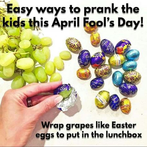 April Fool's prank grapes wrapped in candy wrappers House Pranks, Best April Fools Pranks, Evil Pranks, Funny April Fools Pranks, Food Pranks, April Fools Day Jokes, Best April Fools, April Fool's Prank, Office Pranks