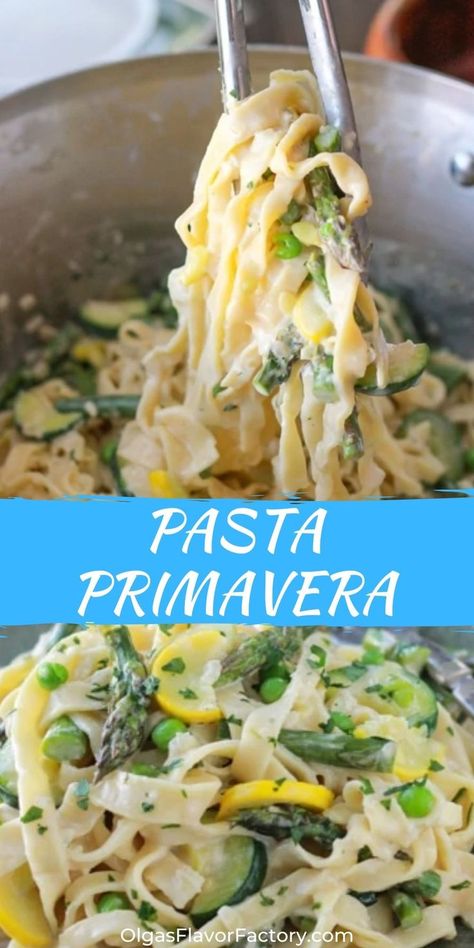 Pasta Primavera Angel Hair, Primavera Sauce Recipe, Creamy Chicken Primavera, Pasta Primavera Pioneer Woman, Alfredo Primavera Pasta, Vegetarian Pasta Primavera, Linguine Recipes Vegetarian, Best Pasta Primavera Recipes, Prima Vera Pasta Recipe