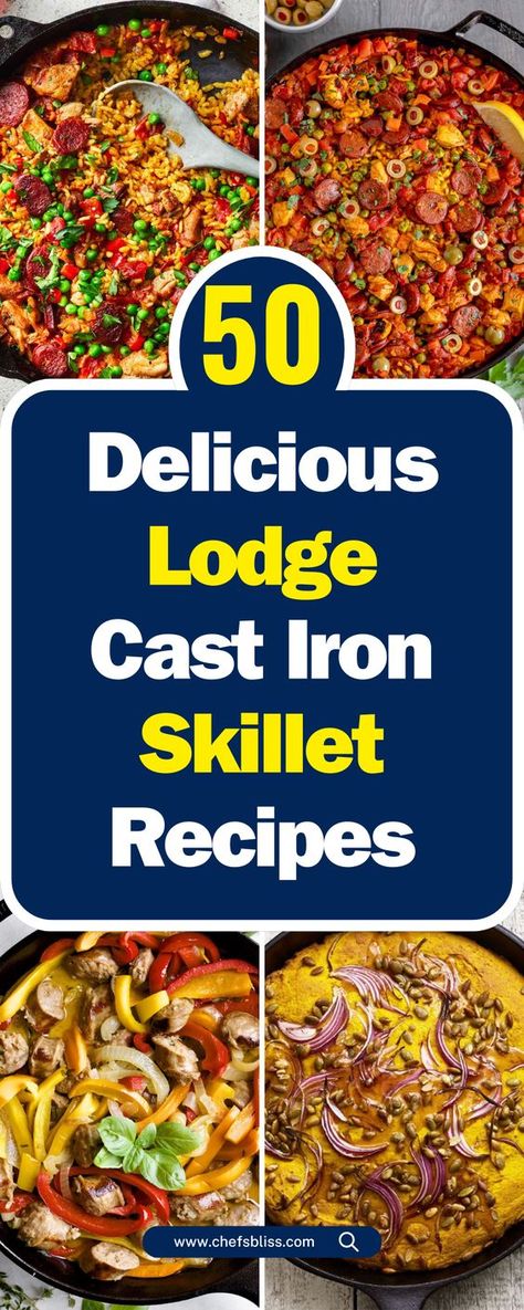 50+ Must-Try Lodge Cast Iron Skillet Recipes for Your Every Meal! Cast Iron Recipes Dinner, Iron Meals, Cast Iron Skillet Recipes Dinner, Small Cast Iron Skillet, Cast Iron Skillet Cooking, Oven Meals, Lodge Cast Iron Skillet, Skillet Dinner Recipes, Iron Kitchen