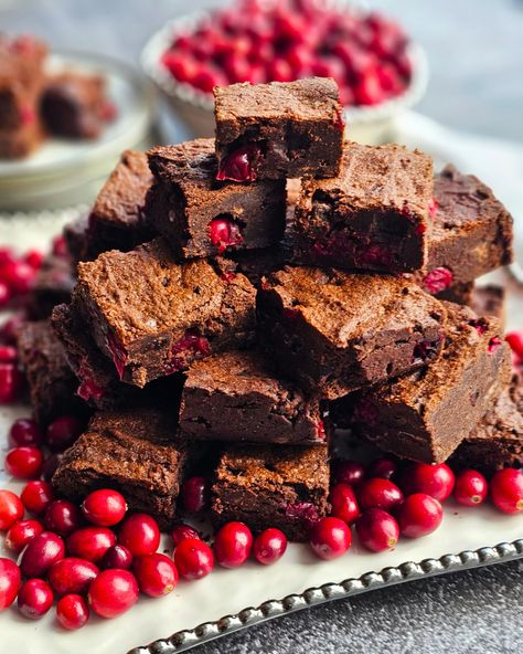 Cranberry Dark Chocolate Cookies, Easiest Focaccia Bread, Cranberry Brownies, Mobile Food Pantry, Cranberry Bars, Chocolate Cranberry, Leftover Cranberry Sauce, Dark Chocolate Brownies, Dark Chocolate Cookies