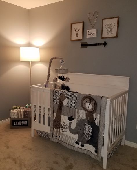 Nursery. Grey and white. Baby Boy Nursery Ideas Gray Crib, Nursery Grey And White, Nursery Grey, Grey Crib, Grey Nursery, Baby Boy Nurseries, Boy Nursery, Cribs, Grey And White