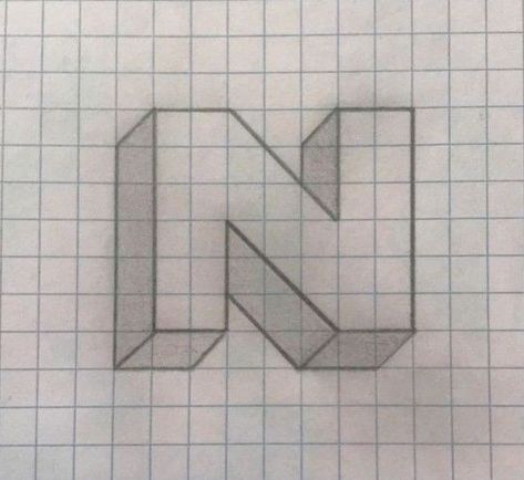 Letter N, Graph Paper