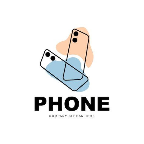 Vector smartphone logo communication ele... | Premium Vector #Freepik #vector #phone #mobile #application #phone-screen Phone Brand Logo, Mobile Phone Logo Design, Logo Communication, Mobile Phone Logo, Mobile Logo, Phone Logo, Brand Symbols, Modern Phone, Company Slogans