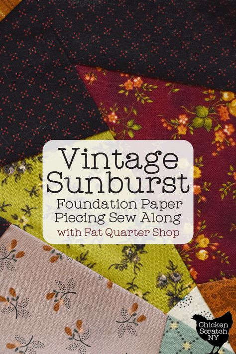 Sunburst Quilt, Paper Pieced Quilt, Foundation Paper Piecing, Fabric Projects, Quilt Piecing, Paper Piecing, Sewing Clothes, Quilt Sewing, Join Me