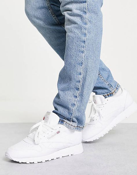 Reebok Club C 85 White Light Grey, Reebok White Sneakers, Reebok Classic Leather Sneakers, Reebok Classic White, Reebok Royal Prime 2.0, Reebok Classic Leather, Reebok Classic, Leather Trainers, Profile Design