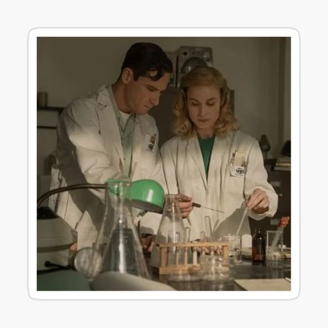 Elizabeth Zott Aesthetic, Lessons In Chemistry Aesthetic, Pharmacist Aesthetic, Dark Academia Science, Elizabeth Zott, Femcel Movies, Bonnie Garmus, Merch Shoot, Lewis Pullman