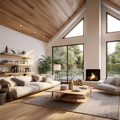 Living Room Hygge, Japandi Farmhouse, Sala Zen, Zen Living Rooms, Hygge Interior Design, Minimal Farmhouse, Ruang Tamu Outdoor, Sustainable Living Room, Zen Living Room