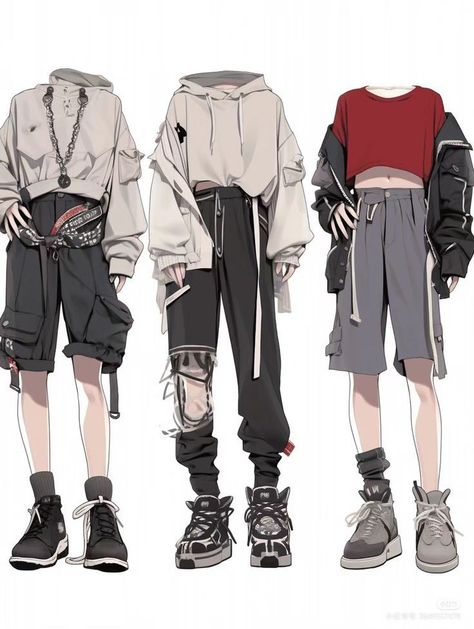 Fashion Designer Outfits Men, Gender Neutral Outfit Drawing, Ripped Clothing Drawing Reference, Manga Clothes Male, Male Casual Outfits Drawing, Outfit Designs Male, Anime Men Fashion, Clothes Design Male, Male Outfit Ideas Drawing