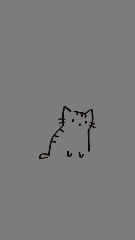 Manga Cute Scene, Simple Scribble Art, Cat Drawing Background, Chibi Cat Drawing, Cream Tabby Cat, Grey Cat Wallpaper, Cat Drawings Simple, Funny Animal Pics, Black Cat Kitten